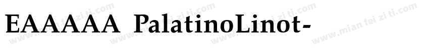 EAAAAA PalatinoLinot字体转换